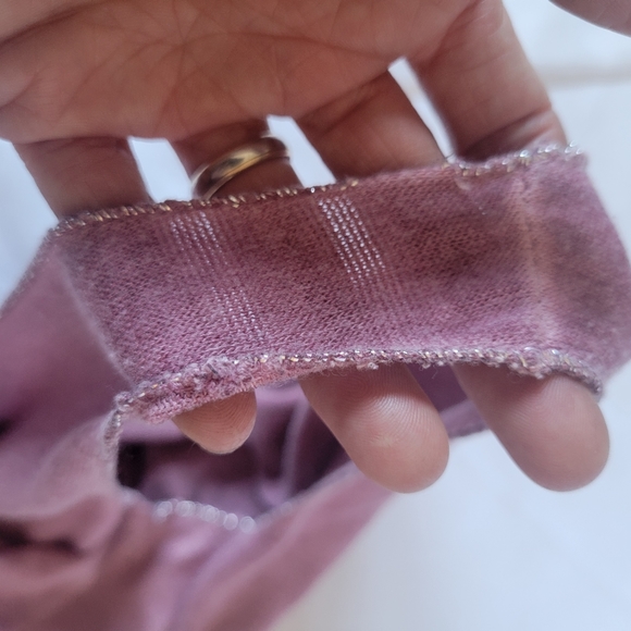 Dance in Paris by Carmon Cozy Viscose Tank In Dusty Rose With Metallic trim - Picture 9 of 10